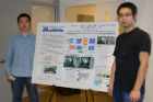 Si Chen (PhD '16) and Muyuan Li (MS '16) present "The Power of IndoorCrowd: Crowdsourcing Building Interior View and Skeleton Reconstruction" at CSE Student Poster Competition '14, March 26, 2014. Si and Muyuan's PhD advisor is Kui Ren. Photo credit: Ken Smith