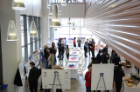 Grad students pitch their research projects at CSE Student Poster Session '13. Photo credit: Ken Smith