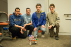 Students pose with their rover at UB Hacking '14, April 5, 2014. Photo credit: Ken Smith