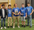SEAS students placed second at the 2019 Annual SUNY TYESA UAV State Competition held at Monroe Community College. From left are: Aryan Dahad, Spencer Gustavson, Stephen Durko, Josh Middleton (Team Captain) and Andrew Slisher.