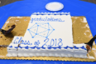 half eaten Class of 2018 cake for MDI students. 