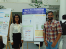 Darshana Balakrishnan (left) and Saurav Singhi (right) sharing their "Just In Time Datastructure" poster.