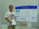 Weihao Qu pictured with his "Relational Cost Analysis for Arrays" poster. 