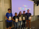 First place winners received new Google Homes, Google's brand of smart speakers. 