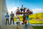 UB students pose for a picture at the Miravalles geothermal power plant.