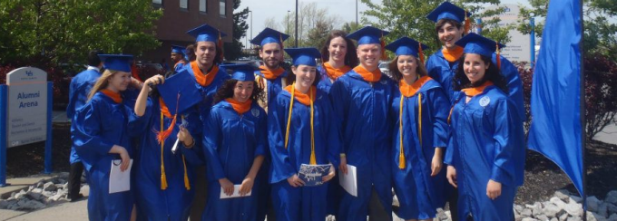 Senior students at graduation in 2012. 