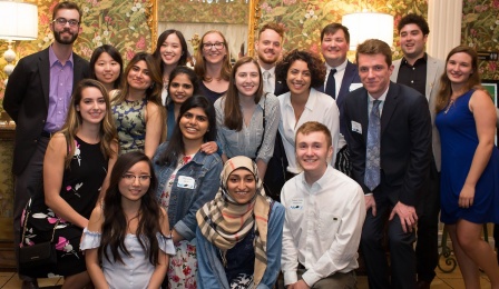 Zoom image: Representatives of the Class of 2018 at the CSE Commencement Banquet
