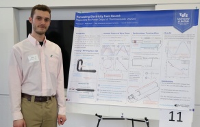 Zoom image: Jesse Callanan presenting at competition 