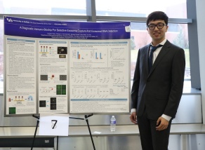 Zoom image: Yunchen Yang presenting at the competition