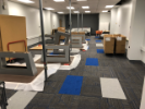 August 29, 2019. Furniture installation continues.