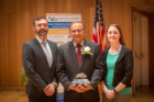 UB’s Engineering Alumni Association named Ashish Shah (center) its Engineer of the Year. Shown with Shah are Jordan Walbesser and Courtney Bentley. 