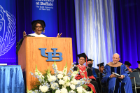 Crystal Peoples-Stokes, the Majority Leader of the NYS Assembly, received the Charles P. Norton Medal at the graduate commencement ceremony.