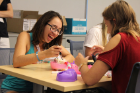 In an activity sponsored by Fisher Price, the company provided toys to the campers who got to disassemble them and analyze the inner workings.
