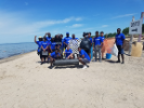 Students collected 290 pounds of trash from Woodlawn Beach, as part of an "Adopt-a-Beach" program.