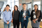 ISE faculty members Chi Zhou, Hongyue Sun and wife, Xinran Shi, and Sayanti Mukherjee.