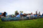 The UB student chapter of the American Society of Civil Engineers (ASCE) displayed their concrete canoe at the tailgate.