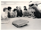 Warren Thomas and students, 1979