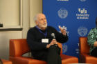 Peter Warrian speaking at Erich Bloch Symposium 2019. 