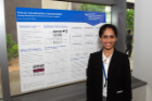Devyani Jivani with her poster at poster session. 