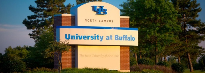 University at Buffalo entrance sign. 