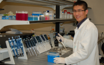 Zoom image: Student in Lab