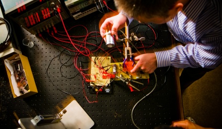 Dr. Titus in his lab. 