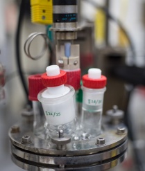 vials in a lab. 