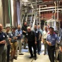 Alumni touring brewery. 