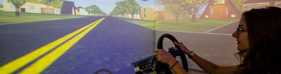 Driving Simulator at the Center for Engineering Design and Applied Simulation (CEDAS) Photographer: Douglas Levere. 