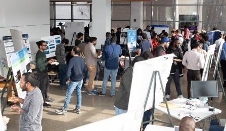 Students gather for Demo Day, December 7, 2018. 