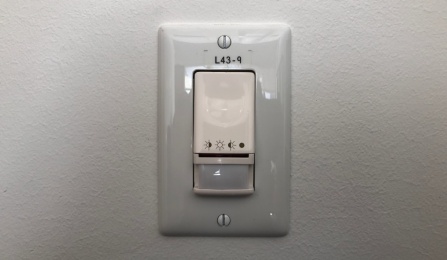 Zoom image: A typical Davis Hall light switch. 