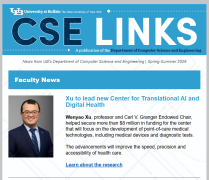 CSE Links from Spring-Summer 2026. Professor Wenayo Xu is featured for Translation AI and Digital Health. 