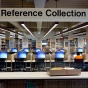 Reference collection area in a cyber library. 