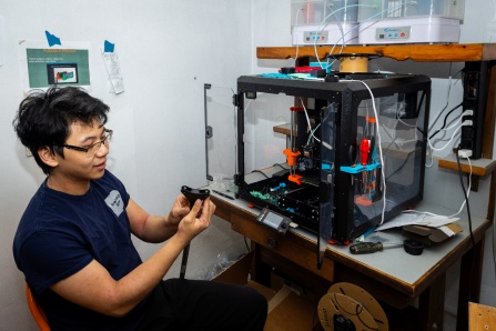 Computer Science and Engineering student in a lab. 