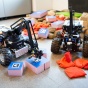Zoom image: Robots created by Nils Napp's robotics team in Davis Hall. Photo credit: Douglas Levere 