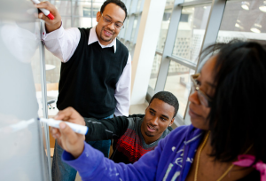 Professor with Students. 