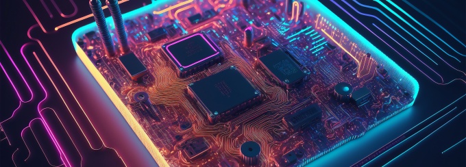 computer chip on mother board. 