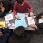 photo of students working on a design project. 