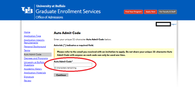 Zoom image: Screen shot of Application Management page with "Start New Application" circled in red at the bottom of the page. 