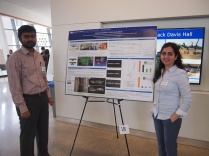 Zoom image: Zakieh Sadet Hasemifar and Charuvahan Advivarahan presenting at competition 