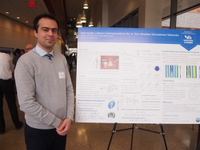 Zoom image: Pedram Johari presenting at competition 