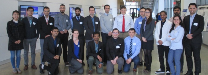 Group photo of participants in the 2017 graduate student poster competition. 