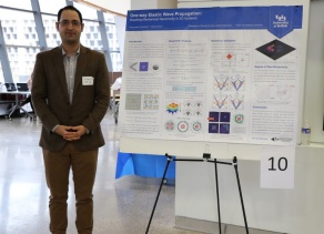 Zoom image: Mohammad Ali Attarzadeh presenting at competition 