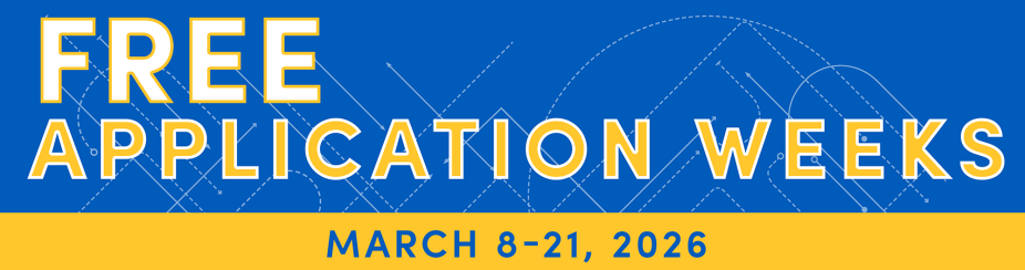 Free Application Weeks on March 8-21, 2026. 