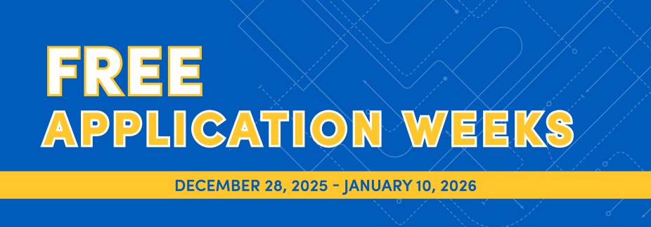 Free Application Weeks December 28, 2025 - January 10, 2026.