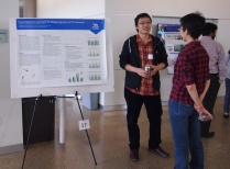 Zoom image: Yangwei Liu presenting at competition 