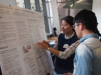 Zoom image: Xi Zheng presenting at the competition