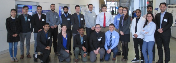 Group photo of participants in the 2017 graduate student poster competition. 