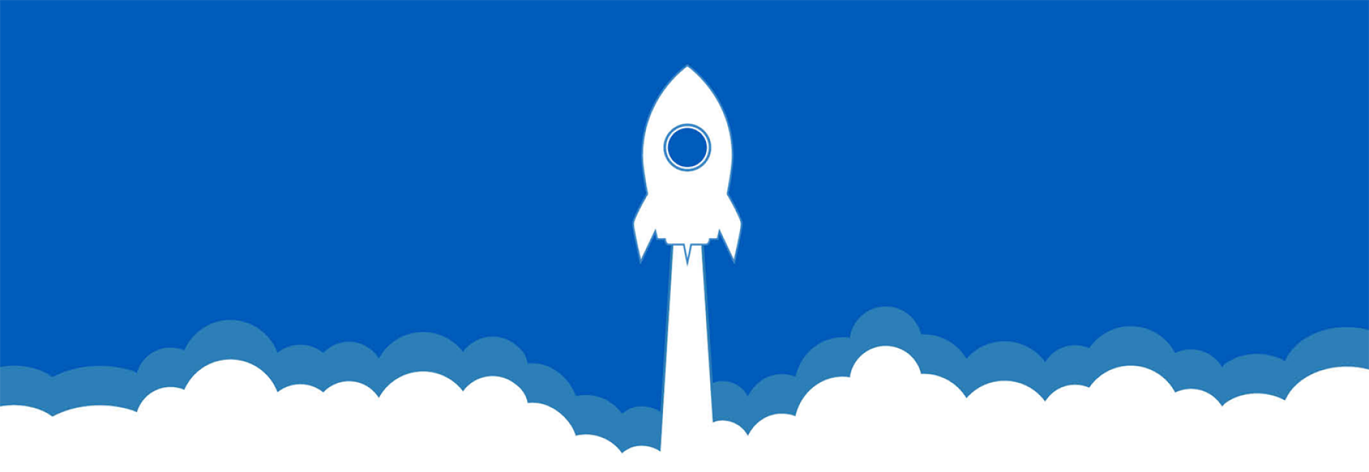 Vector graphic of rocket launching.