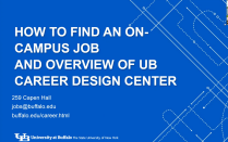 Find On-Campus Job Workshop Presentation. 